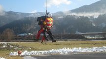 Finn beim Hubschraubertraining